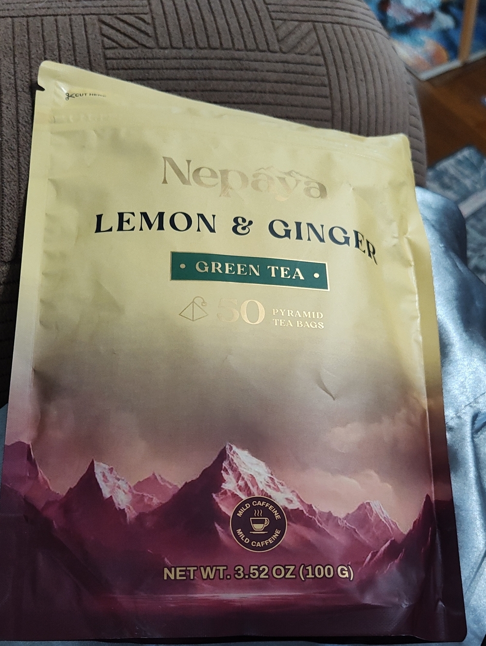 Lemon & Ginger Green Tea - Gold and Purple Packaging